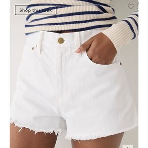 J. Crew Relaxed denim short in white wash Size 30